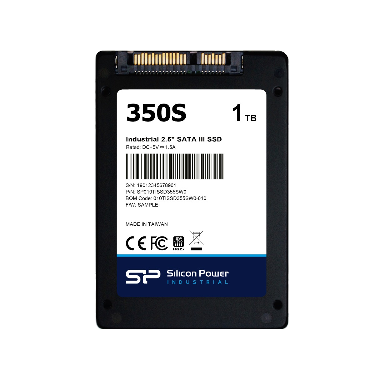 1TB 2.5" SSD SATA DRAM Ind. Temp.