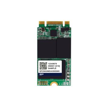 Disk, NGFF-M.2, 256GB M.2 2242 SSD SATA DRAM Ind. Temp., Draufsicht