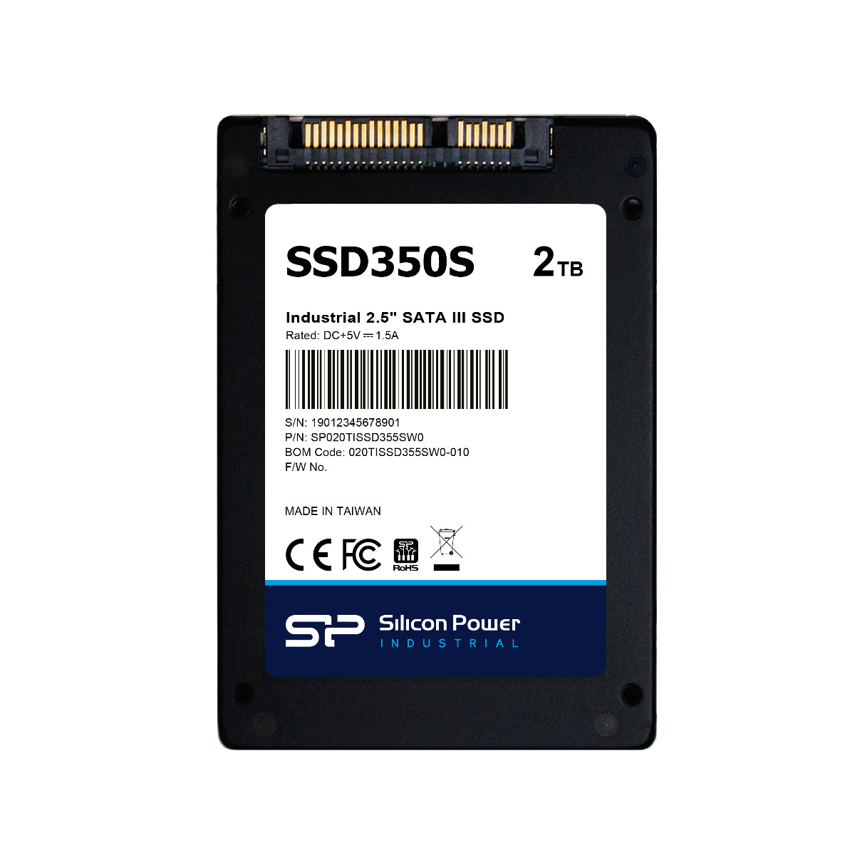 2TB 2.5" SSD SATA DRAM Ind. Temp.